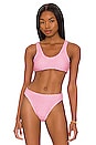 view 1 of 4 Isabelle Bikini Top in Pink Lemonade Crochet