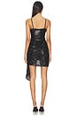 view 3 of 4 Wrapped Sequin Mini Dress in Black