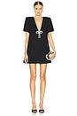 view 1 of 4 Crystal Bow T-Shirt Dress in Black