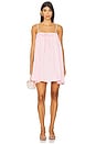 view 1 of 4 Crystal Grommet Poplin Mini Dress in Pink & White