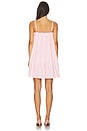 view 3 of 4 Crystal Grommet Poplin Mini Dress in Pink & White