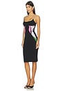 view 2 of 4 Colorblock Lily Flower Midi Dress in Black