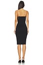 view 3 of 4 Colorblock Lily Flower Midi Dress in Black