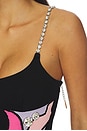 view 4 of 4 Colorblock Lily Flower Midi Dress in Black