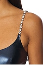 view 4 of 4 Crystal Strap Metallic Mini Dress in Grey Blue
