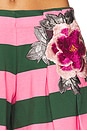 view 6 of 6 Embroidered Flower Pleated Short in Pink & Green