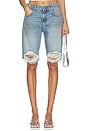 view 1 of 6 Crystal Fray Jean Short in Medium Blue