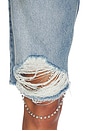 view 6 of 6 Crystal Fray Jean Short in Medium Blue