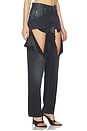view 2 of 6 Hotfix Thigh Slash Jean in Washed Black