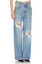 view 2 of 6 Crystal Fray Relaxed Jean in Medium Blue