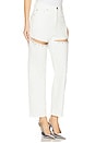 view 2 of 6 Crystal Slit Jean in White