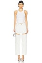view 5 of 6 Crystal Slit Jean in White
