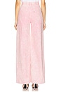 view 4 of 6 Crystal Slit Wide Leg Jeans in Pale Pink