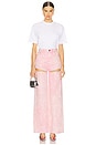 view 5 of 6 Crystal Slit Wide Leg Jeans in Pale Pink