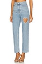 view 3 of 6 Crystal Heart Jean in Light Blue