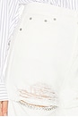 view 6 of 6 Crystal Fray Slit Jean in White