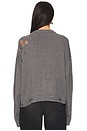 view 4 of 6 Distressed Crystal Cardigan in Grey