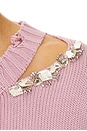 view 6 of 6 Distressed Crystal Sweater in Antique Pink