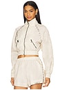 view 2 of 5 Crystal Trim Track Jacket in Cream