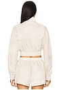 view 3 of 5 Crystal Trim Track Jacket in Cream