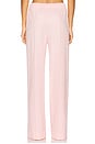 view 4 of 6 CRYSTAL BOW 와이드 레그 트라우저 in Pastel Pink