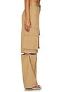 view 3 of 6 Crystal Slit Cargo Pant in Tan