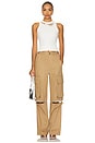 view 5 of 6 Crystal Slit Cargo Pant in Tan
