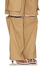 view 6 of 6 Crystal Slit Cargo Pant in Tan
