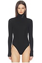 view 2 of 6 TURTLENECK LOGO ボディスーツ in Black