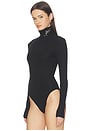 view 3 of 6 TURTLENECK LOGO ボディスーツ in Black