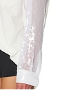 view 6 of 6 Deconstructed Sequin Oxford Shirt in White