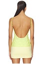 view 3 of 5 Crystal Hotfix Cami Top in Limoncello