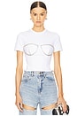 view 1 of 5 Crystal Bustier T-Shirt in White