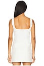 view 3 of 5 Crystal Bow Tank Top in Cream & Green