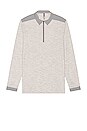 view 1 of 2 Frame Long Sleeve Polo in Light Grey Heather