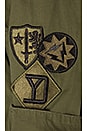 view 6 of 6 PARKA VINTAGE À PATCHS STYLE MILITAIRE in Army Green