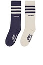 view 1 of 3 3S Socks in Night Navy & Chalk White