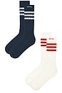 view 3 of 3 Cro Hi Sock in White & Navy