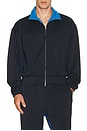 view 4 of 5 Pique Track Top in Night Navy