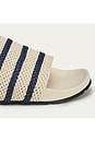 view 5 of 5 Adilette Slides in Wonder White & Night Indigo