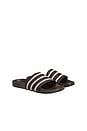 view 2 of 5 Adilette in Dark Brown, Wonder White, & Night Brown