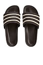 view 4 of 5 Adilette in Dark Brown, Wonder White, & Night Brown