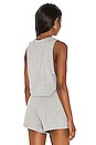 view 3 of 5 Cropped Low Muscle Tee in Heather Grey