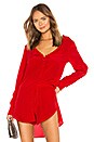 view 1 of 5 Off Shoulder Tunic Top in Red