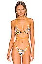 view 1 of 4 Triangle Wrap Bikini Top in Retro Swirl