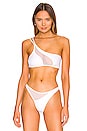 view 1 of 4 Waves Asymmetrical Bikini Top in White