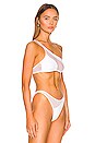 view 2 of 4 Waves Asymmetrical Bikini Top in White