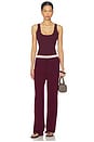 view 5 of 6 Tove Layered Pant in Burgundy
