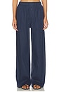 view 1 of 6 Linen Relaxed Pants in Navy