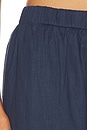 view 6 of 6 Linen Relaxed Pants in Navy